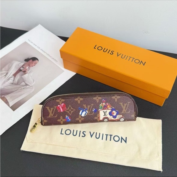 Louis Vuitton Brown Monogram Holiday Pencil Pouch - Picture 2 of 2